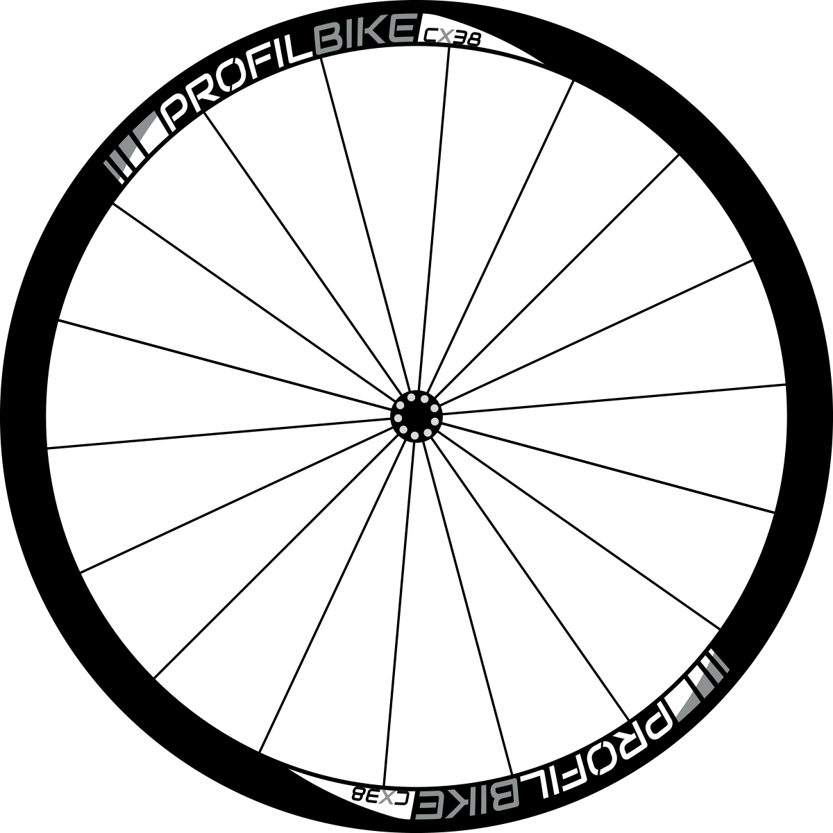 Profilbike CX38 CARBON design argent
