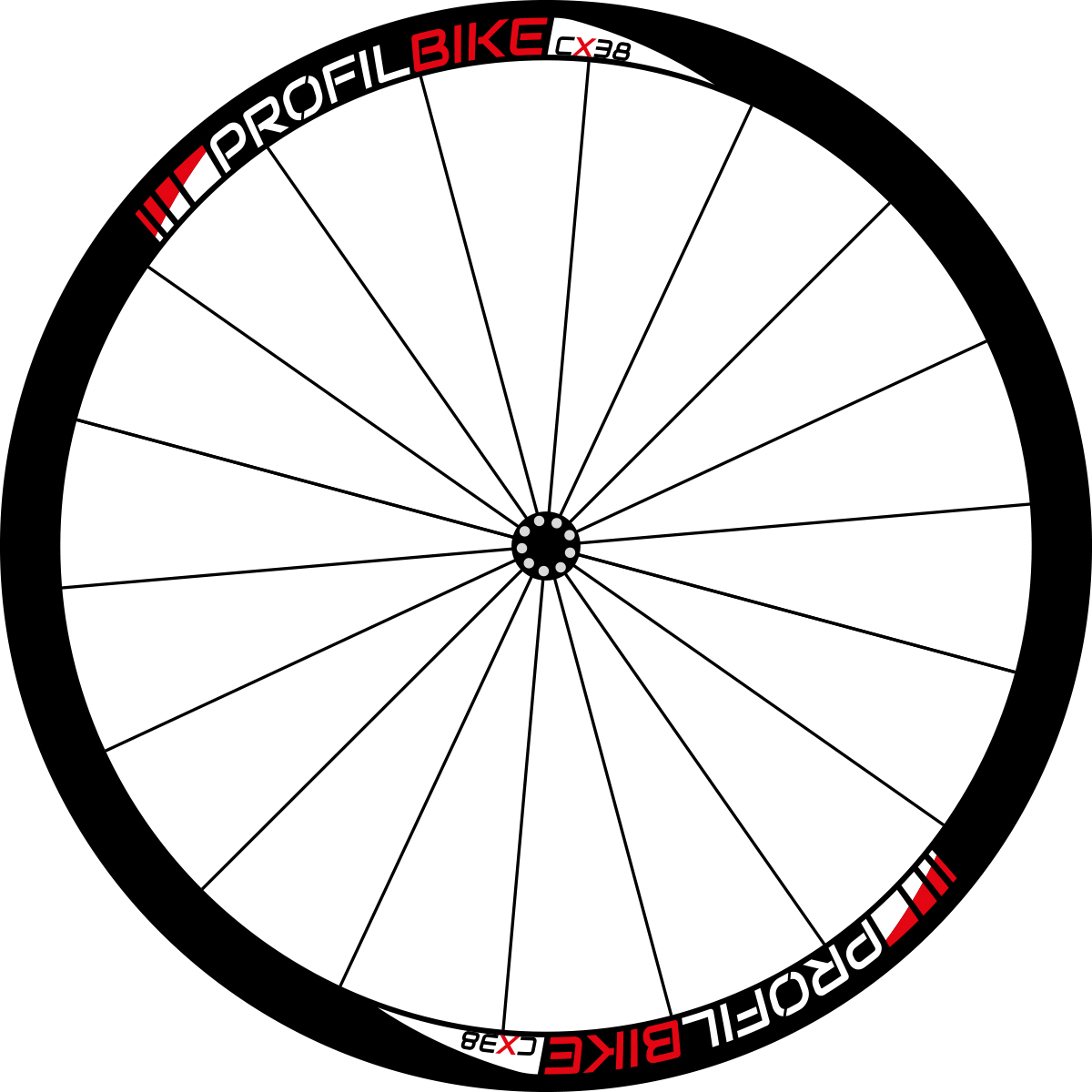 Profilbike CX38 CARBON design rouge