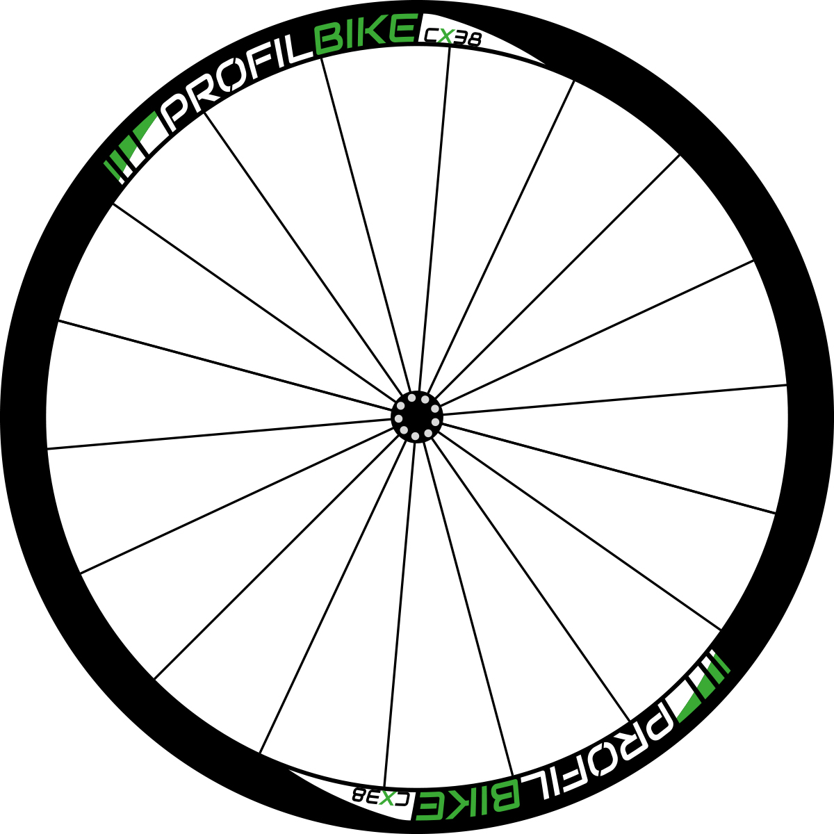 Profilbike CX38 CARBON design vert