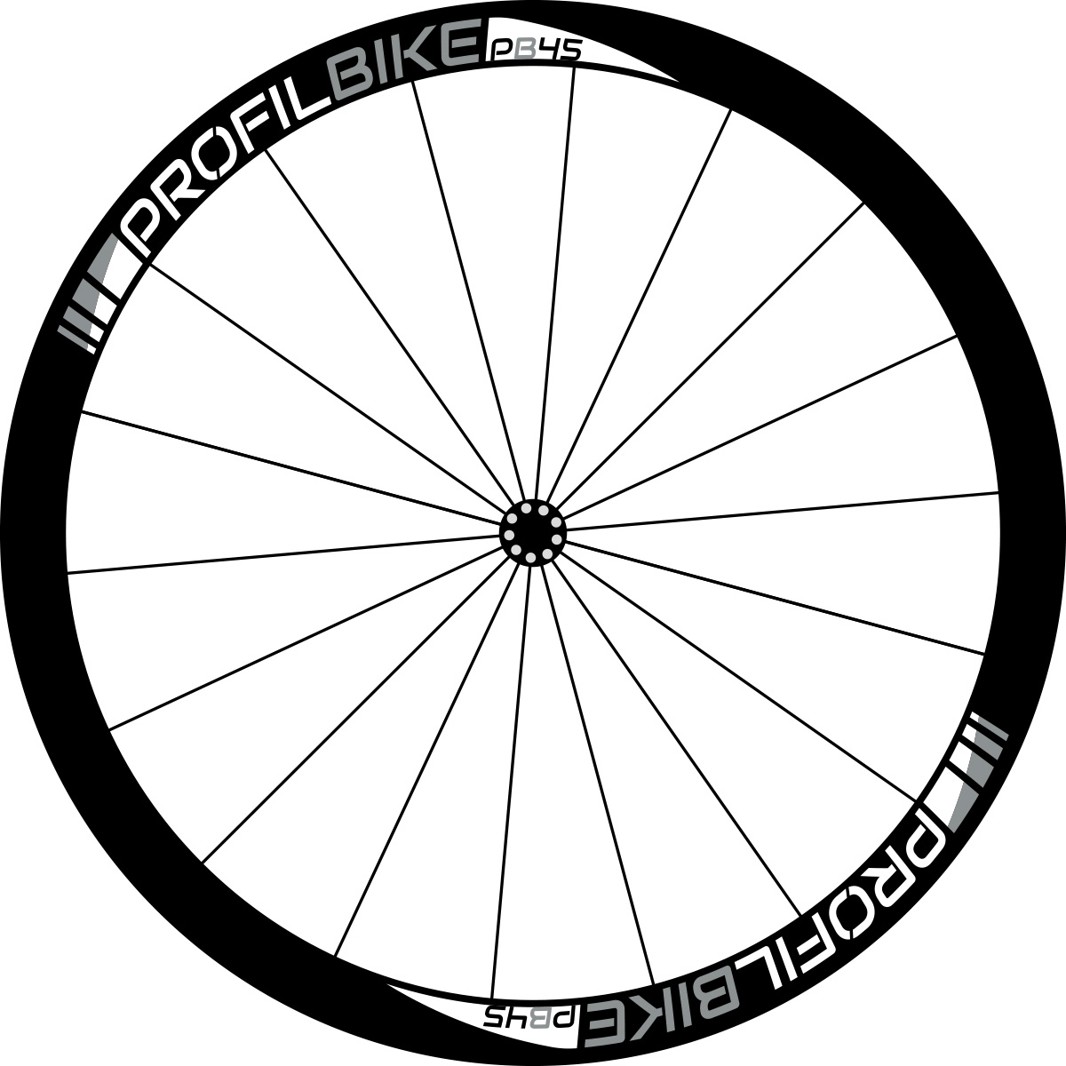 Profilbike PB45 CARBON DISC design argent